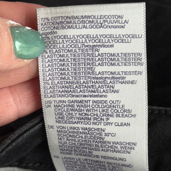 NYDJ Black Skinny Jeans Stretch Size 16 Pockets Straight Leg - Picture 13 of 13